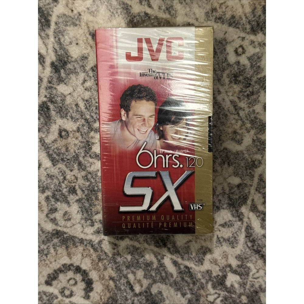 VHS Tape Blank 6 Hour SX 120 JVC NEW SEALED